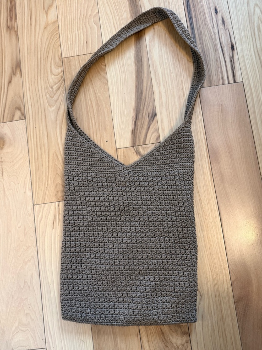 Jaqueline Ferrar Crochet Shoulder Bag in Taupe